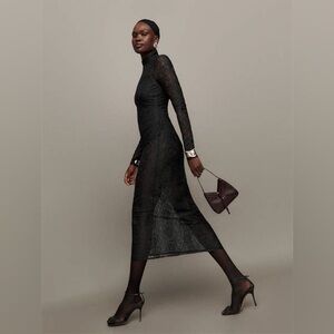 Reformation Mariano Knit Dress - Black - Medium